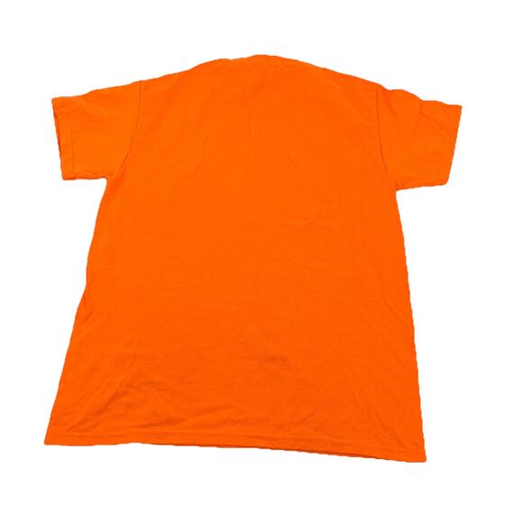 Gildan Dry Blend Short Sleeve Neon Orange T-Shirt Medium Womens Solid Safety - Picture 2 of 5